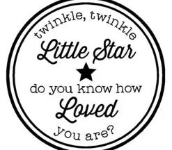 Vinyl Rub-On – Twinkle Twinkle Star