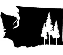 Vinyl Rub-On – Washington With Trees