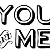 Vinyl Rub-On – You And Me – Chalk WHITE