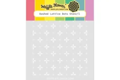 Waffle Flower Dashed Lattice Dot Stencil