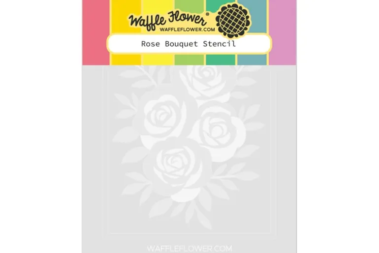 Waffle Flower Dashed Lattice Dot Stencil