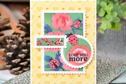 Waffle Flower Nesting Postage Collage Peony Stencil