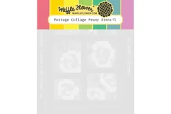 Waffle Flower Nesting Postage Collage Peony Stencil