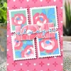 Waffle Flower Postage Collage Peony Stencil