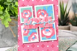 Waffle Flower Postage Collage Peony Stencil