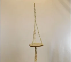 Wall Hanger – Macrame with Log Shelf – 8-inch x 34-inch
