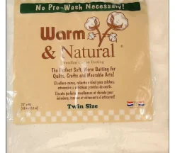 Warm and Natural Cotton Batting by the yard – 90-inches wide