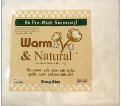 Warm and Natural Cotton Batting by the yard – 90-inches wide