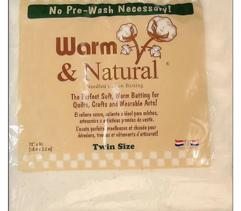 Warm and Plush Cotton Batting by the yard – 90-inch wide
