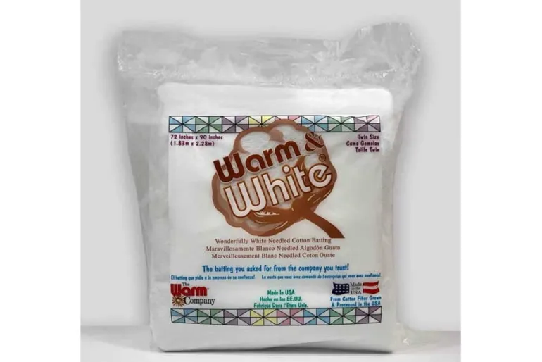 Warm and White Cotton Batting – Full Size 90-inch x 96-inch