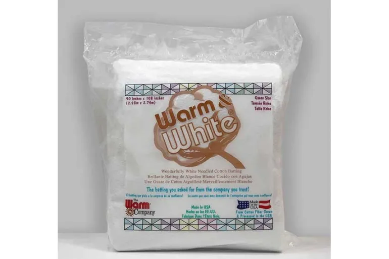 Warm and White Cotton Batting – Twin Size 72-inch x 90-inch