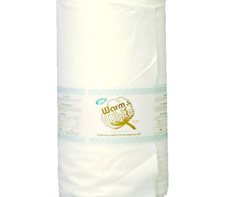 Warm and White Cotton Batting – Queen Size 90-inch x 108-inch.