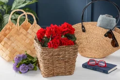 Water Hyacinth Wicker Tote Handbag – 25″ x 18″