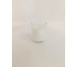 Wax Candle in Glass Votive – White Wax