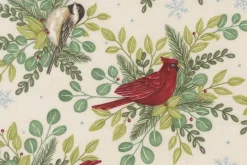 When Snow Falls Stocking Weave in Berry Red Tonal