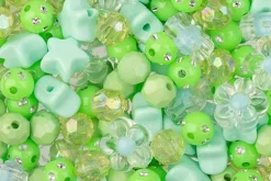 White and Crystal Acrylic Bead Mix, 80g