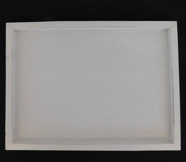 White Frame With White Slat Board Center 12×16