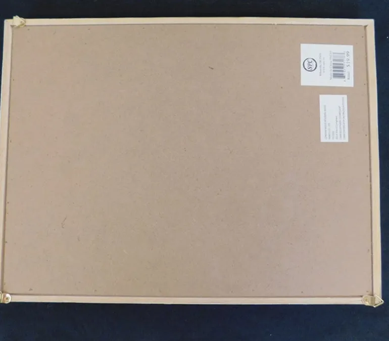 White Frame With White Slat Board Center 12×16