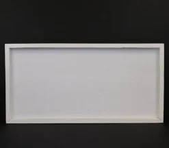 White Frame with White Slat Board Center