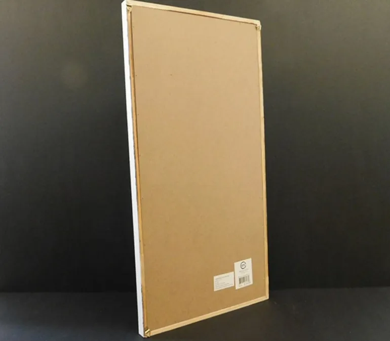 White Frame with White Slat Board Center