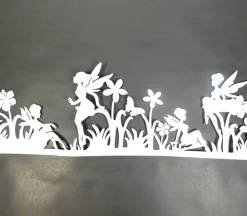 White Metal Fairy Fence – 23-inch
