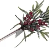 17″ White Poinsettia Needle Pine Bush