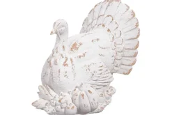 Whitewashed Pumpkin Statue