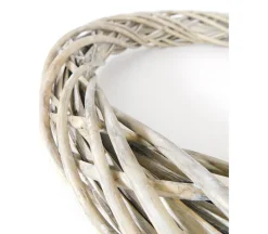 Wicker Wreath – 20-inch – Grey