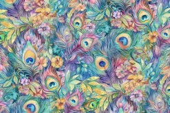 Wild Beauty Packed Peacock Plumes in Royal Blue