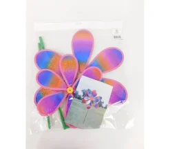 Wind Spinner – Flower – Pink or Orange – Color Shipped is Randomly Picked