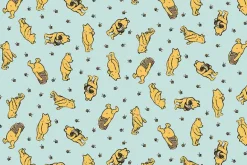 Winnie the Pooh Flannel Pooh Bear Toss on Blue