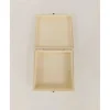 Wood Jewelry Box with Canvas Lid Insert – Small