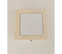 Wood Jewelry Box with Canvas Lid Insert – Small