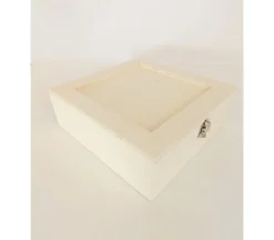 Wood Jewelry Box with Canvas Lid Insert – Large