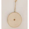 Wood Slice Disc with Attached Jute Hanger