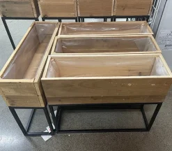 Wood and Metal Plant Stand – Small