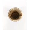Wood Barrel Planter – 4.5-inch round and 6-inch tall