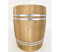 Wood Barrel Planter – 4.5-inch round and 6-inch tall