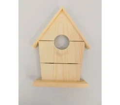 Wood Bird House – Front Only