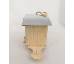 Wood Bird House – Trailer with Metal Roof