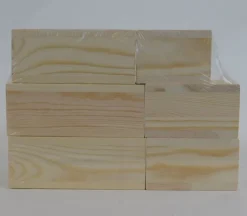Wood Block Set – 6-Piece Assorted Sizes for DIY and Décor