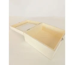 Wooden Box with Glass Lid and Latch – Large