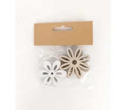 Wooden Daisy Flower – 4 Piece