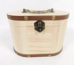 Wooden Oblong Box with Handle