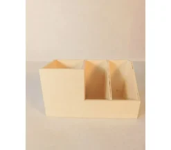 Wooden Pencil Caddy with 3 Compartments