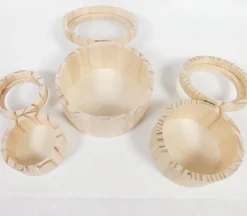 Wooden Round Boxes with Clear Insert Top – Large