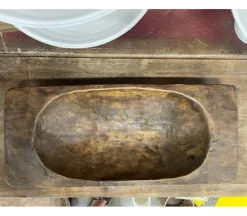 Wooden Dough Bowl Unfinished – Large