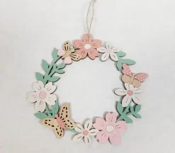 Wooden Flower Wreath
