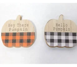 Wooden Pumpkin Set – 6 Piece – 3 Per Style