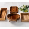 Wooden Tray with Metal Edge – Large